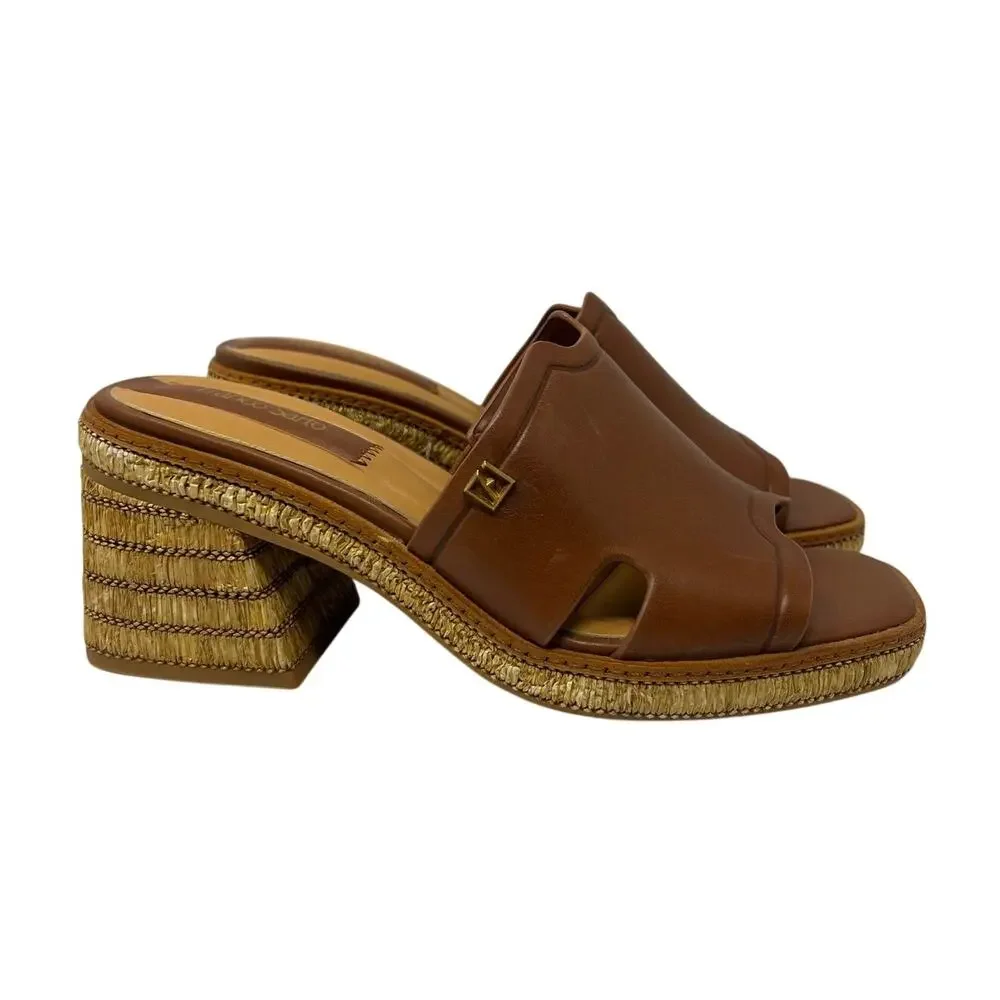 Franco Sarto Womens L-Florence Brown Comfort Sandals 7